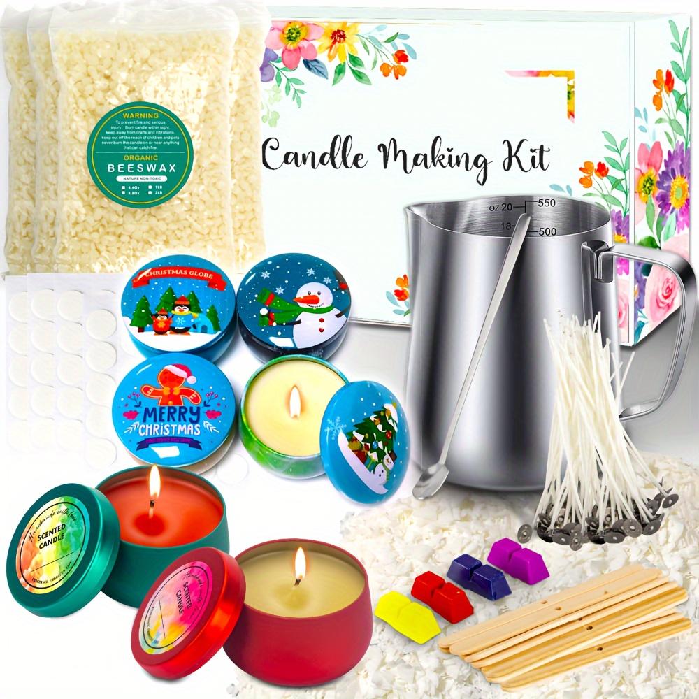 Candle Making Kit With Supplies For Adults & Beginners - Includes Wax, Melting Pot, Dyes, Wicks, Tins - Ideal For Diy Crafts, Christmas & Festival Gifts