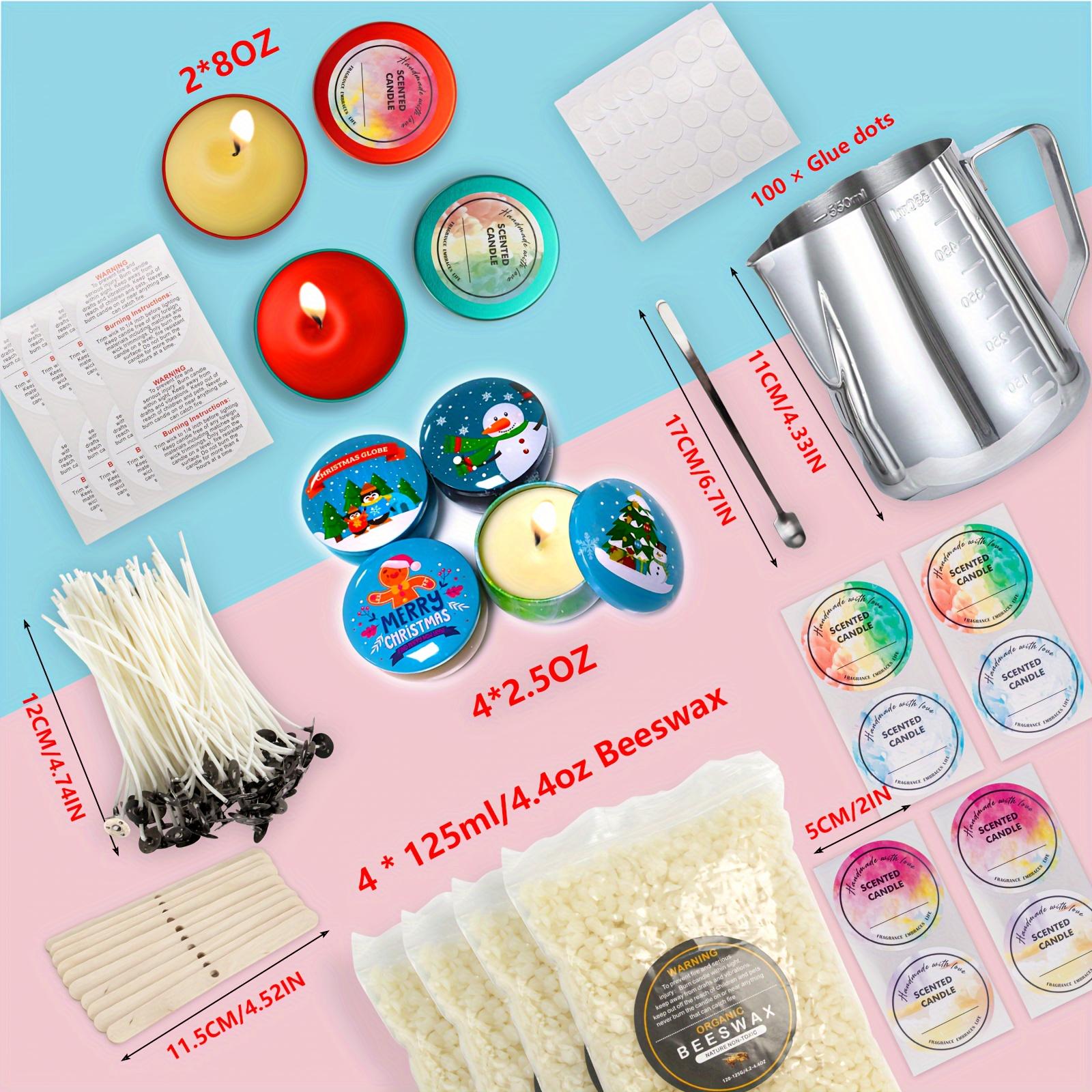 Candle Making Kit With Supplies For Adults & Beginners - Includes Wax, Melting Pot, Dyes, Wicks, Tins - Ideal For Diy Crafts, Christmas & Festival Gifts