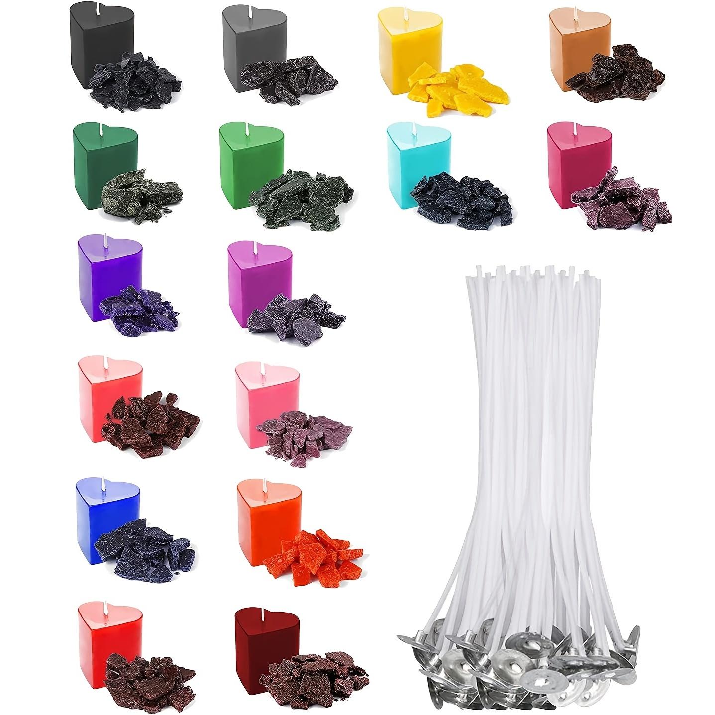 Candle Making Kit With 16 Colors (5g Each), 100 Wicks (3.94 Inch) & Wax Dye