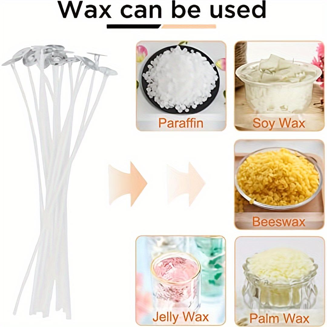 Candle Making Kit: 100 Wicks, 60 Stickers, 5 Holders - Cotton & Stone Wax Wicks, 3 Lengths