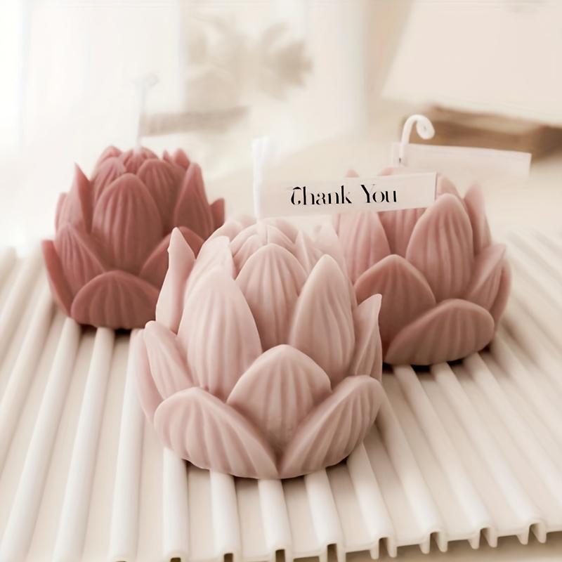 1pc Lotus Flower Silicone Mold For Candle, Wax, And Aromatherapy Diy Crafts