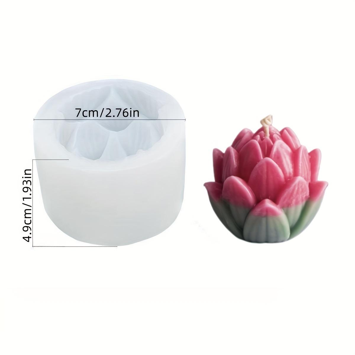 1pc Lotus Flower Silicone Mold For Candle, Wax, And Aromatherapy Diy Crafts