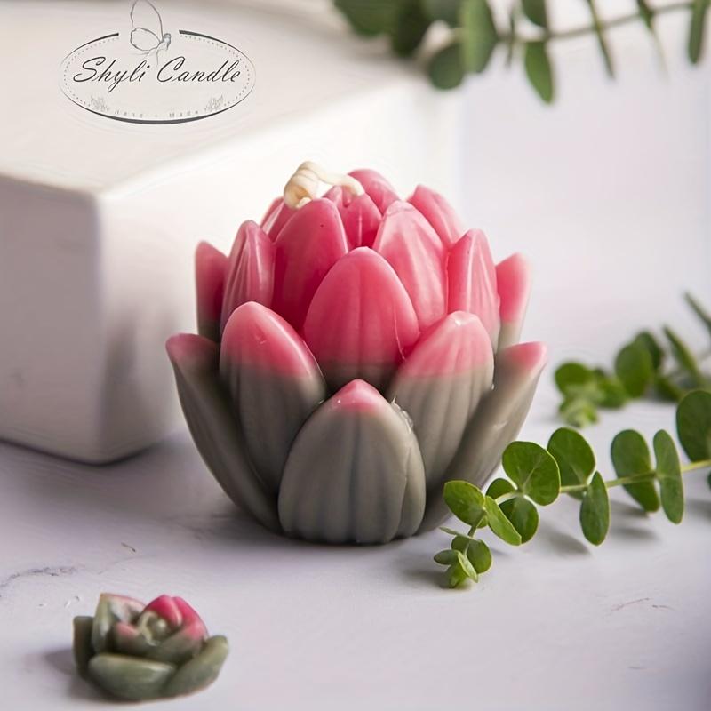 1pc Lotus Flower Silicone Mold For Candle, Wax, And Aromatherapy Diy Crafts
