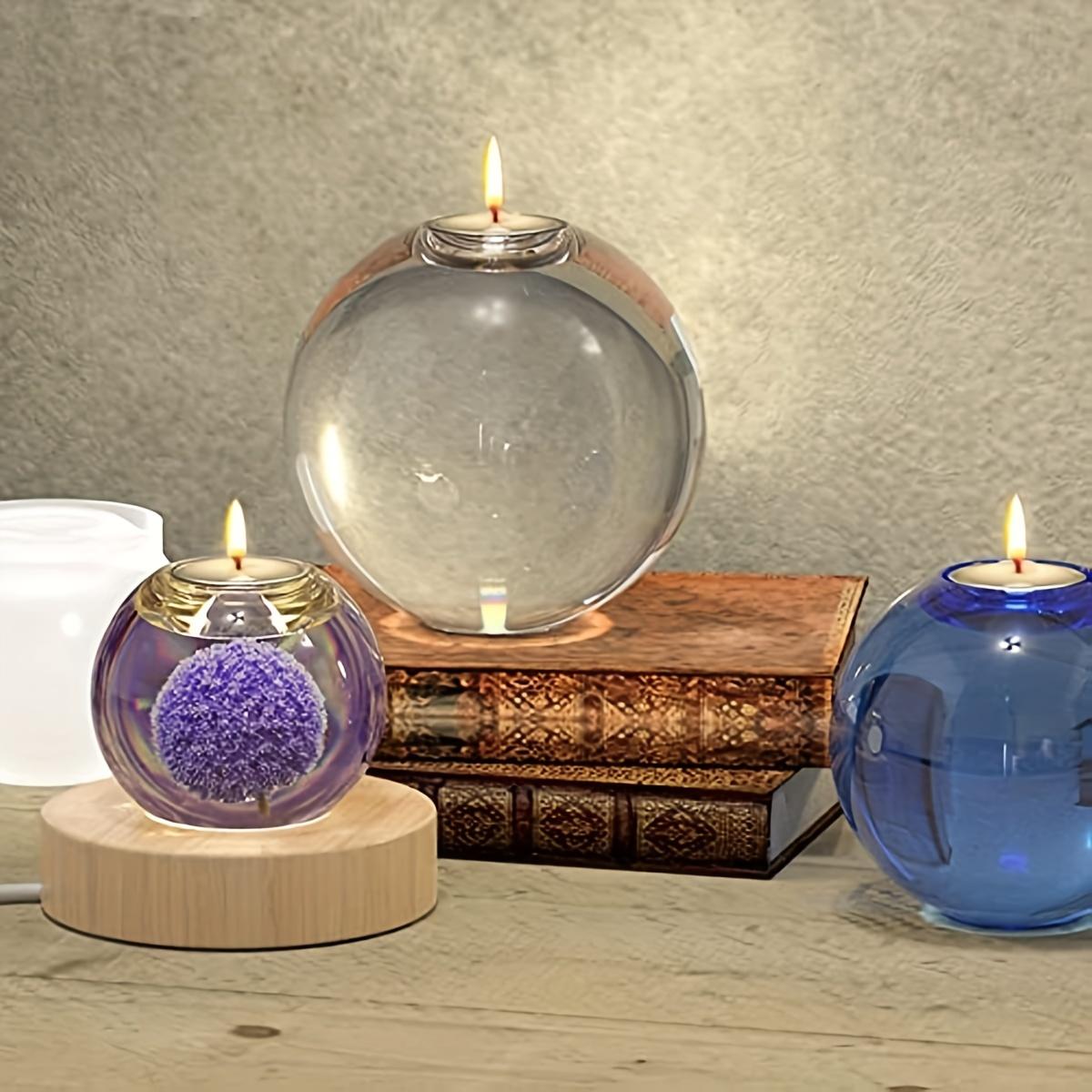 Tealight Candle Holder Resin Molds: 4" & 3.2" Sphere Shapes For Diy Wedding & Home Decor