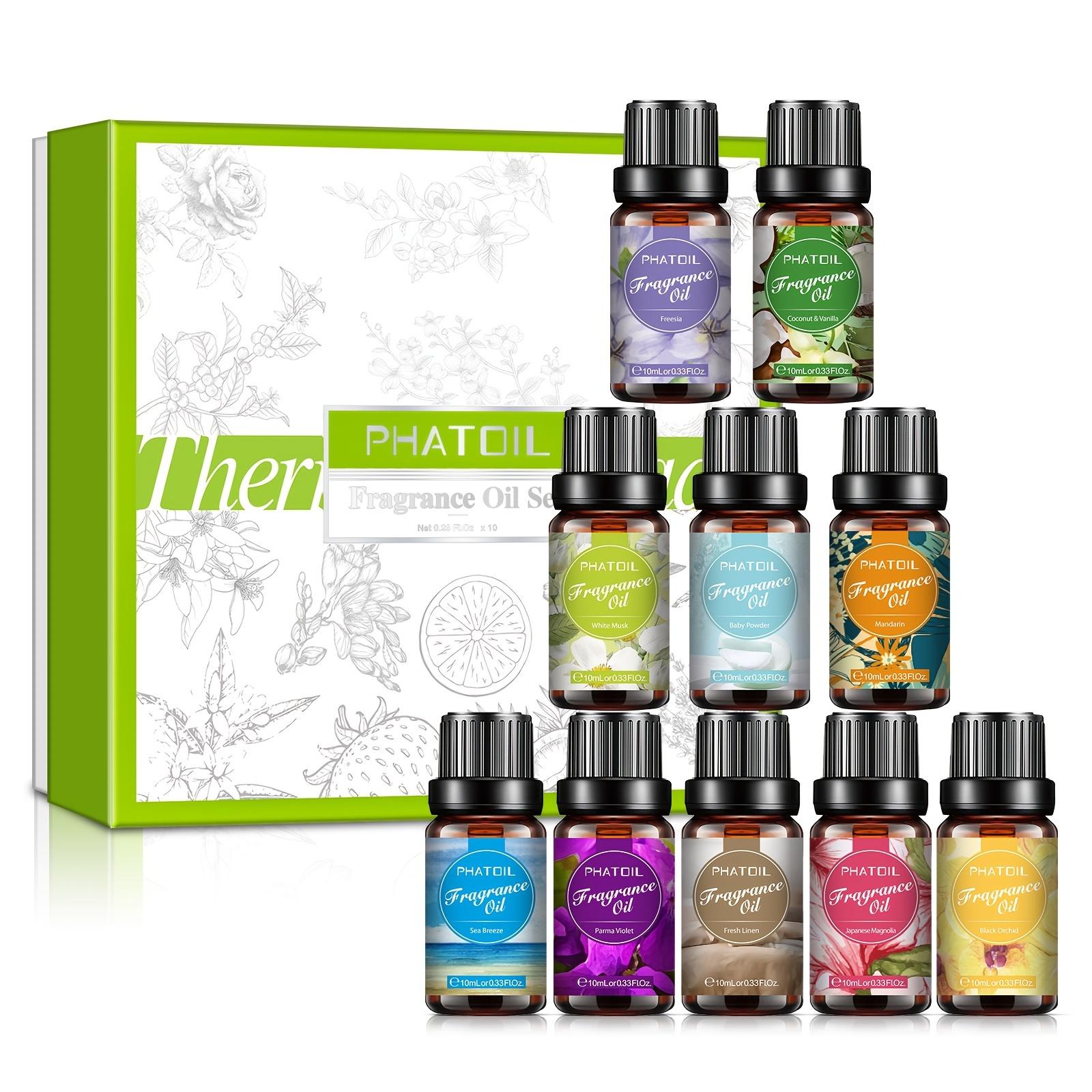 Fragrance Oils Gift Set (10pcs) - Premium Scented Oils For Candles & Diffusers